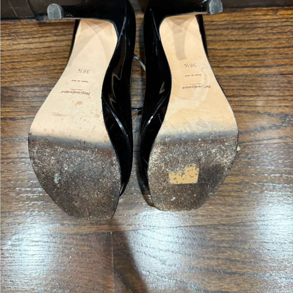 YSL platform peep toe high heel with strap. - Picture 8 of 8